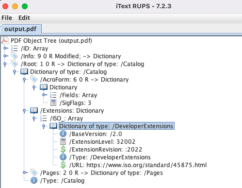 A file using ISO/TS 32002 opened in RUPS